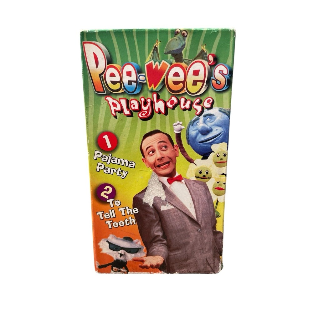 Pee-wee's Playhouse Vol 4 VHS Pajama Party To Tell The Tooth MGM 80s Paul Reuben